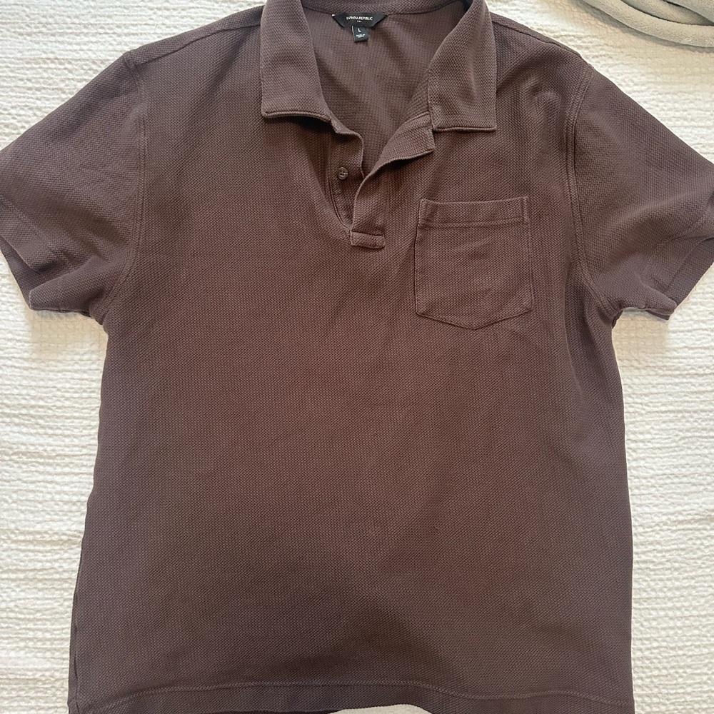 Banana Republic Dark Brown Polo Shirt
